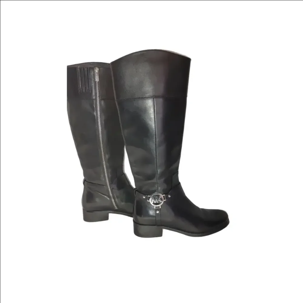 Michael Kors Fulton Harness Leather Boot Size 8M